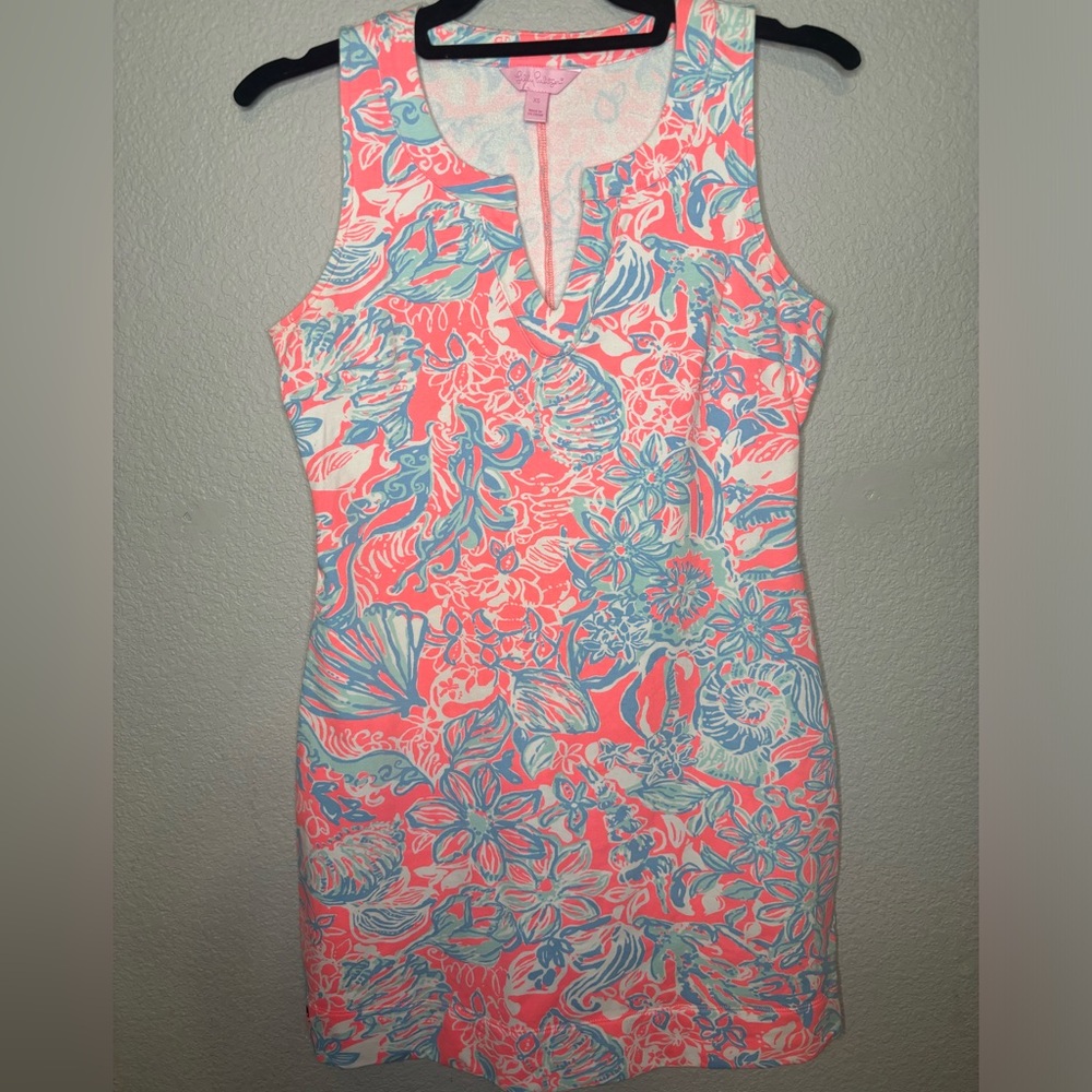 Lilly Pulitzer  Estrada Printed Knit Shift Dress Size L